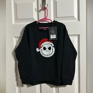 NWT Girls The Nightmare Before Christmas Jack Skellington Sweatshirt Sz 7 Small